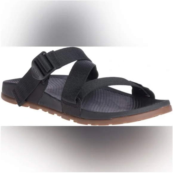 NWT Men’s Chaco Black Lowdown Slide Outdoor Adjustable Strap Sandal / Shoe S11